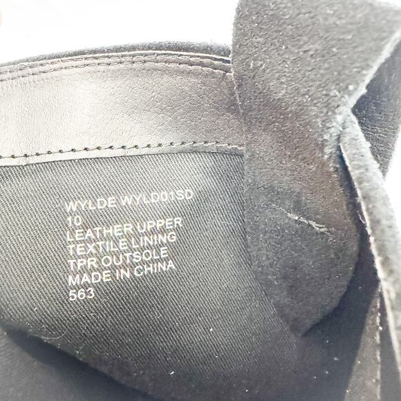 Blondo Black Wylde Suede Leather Knee High Heeled Boots Size 10 - Picture 4 of 5